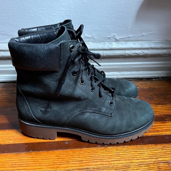 Timberland Women's 6" Premium Boot, Black Suede size 8.5 - Picture 2 of 8